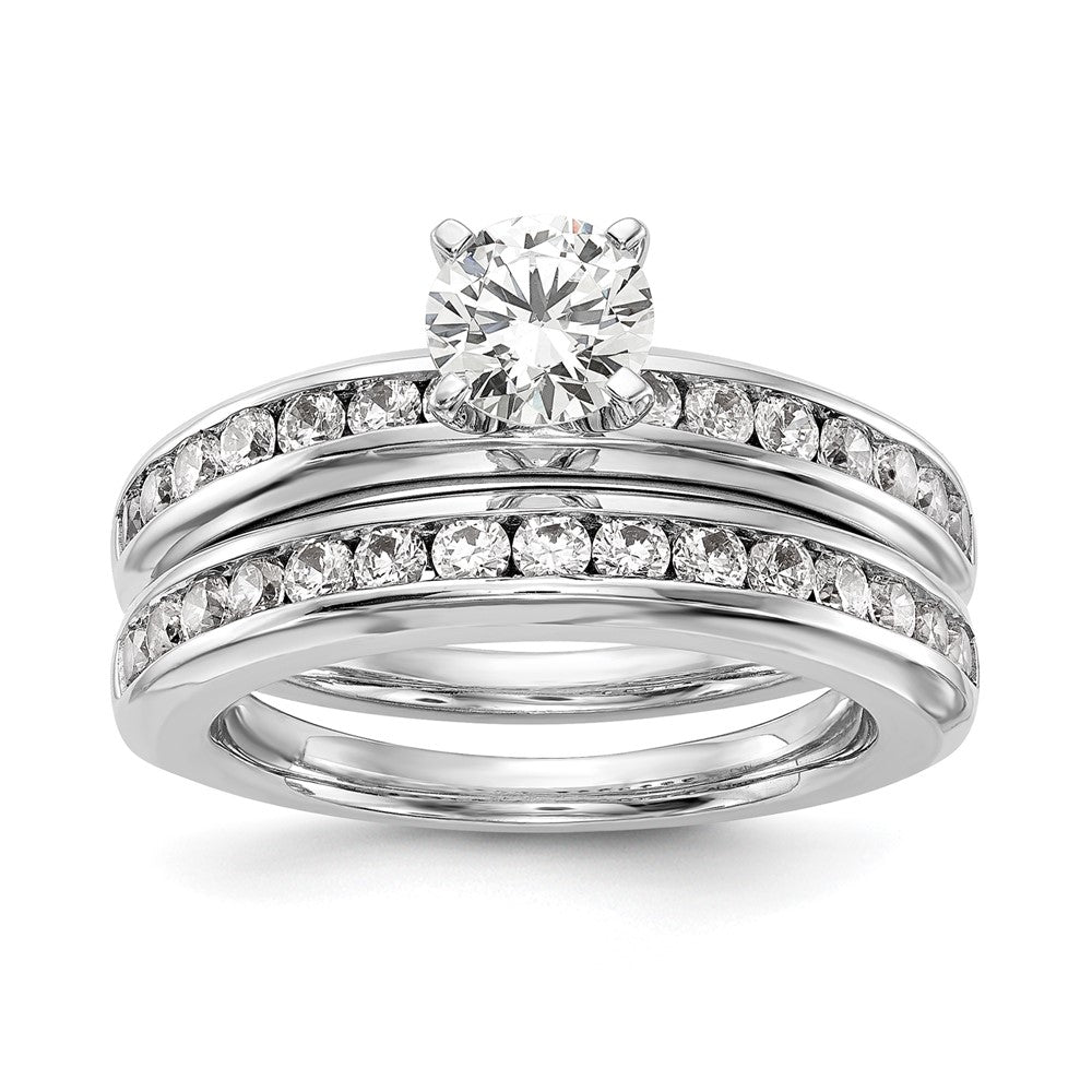 14K White Gold Lab Grown Diamond VS/SI+ G+ Complete Engagement Ring