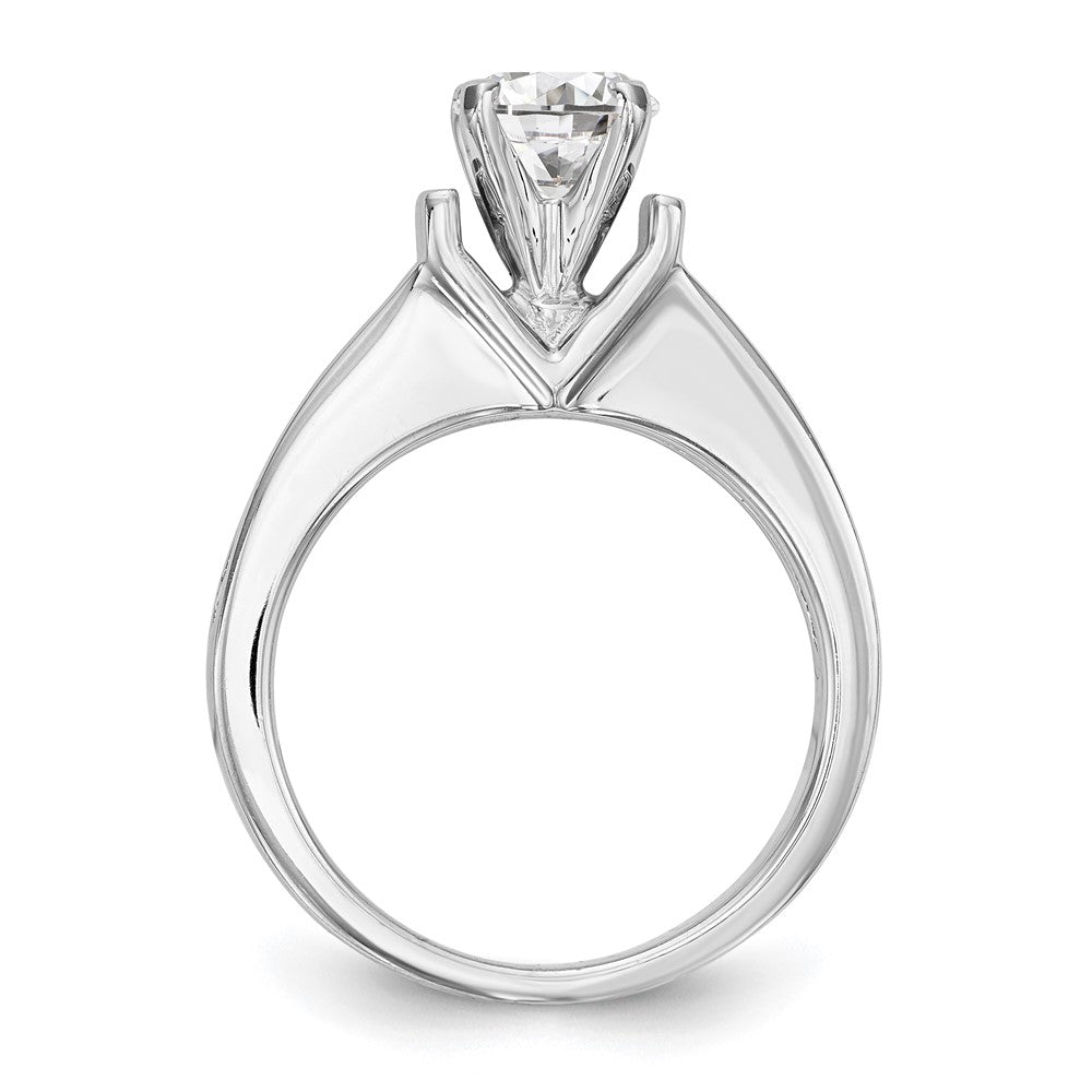 True Origin 14K White Gold 1/2 carat Lab Grown Diamond VS+ F+ Semi-Mount Peg Set Engagement Ring
