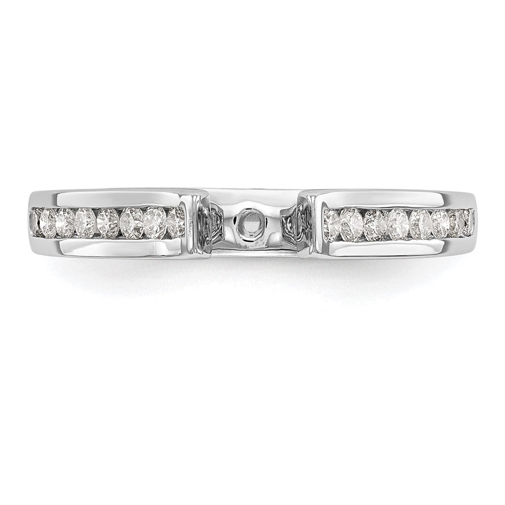 14k White Gold 1/4 carat Lab Grown Diamond VS/SI+ G+ Semi Mount Peg Set Engagement Ring