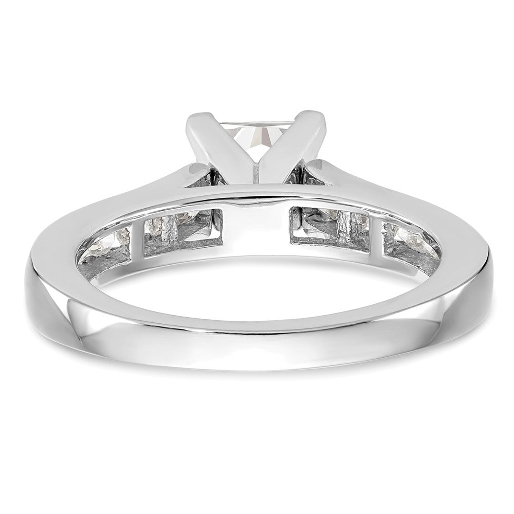 14k White Gold 1/4 carat Lab Grown Diamond VS/SI+ G+ Semi Mount Peg Set Engagement Ring