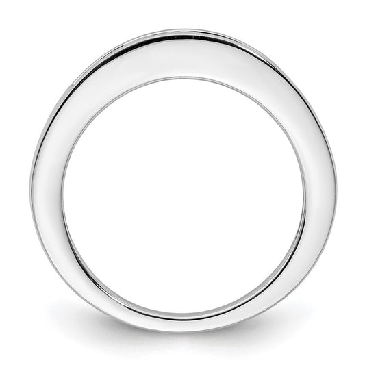 14k White Gold 1/8 carat Channel-set Diamond Complete Wedding Band