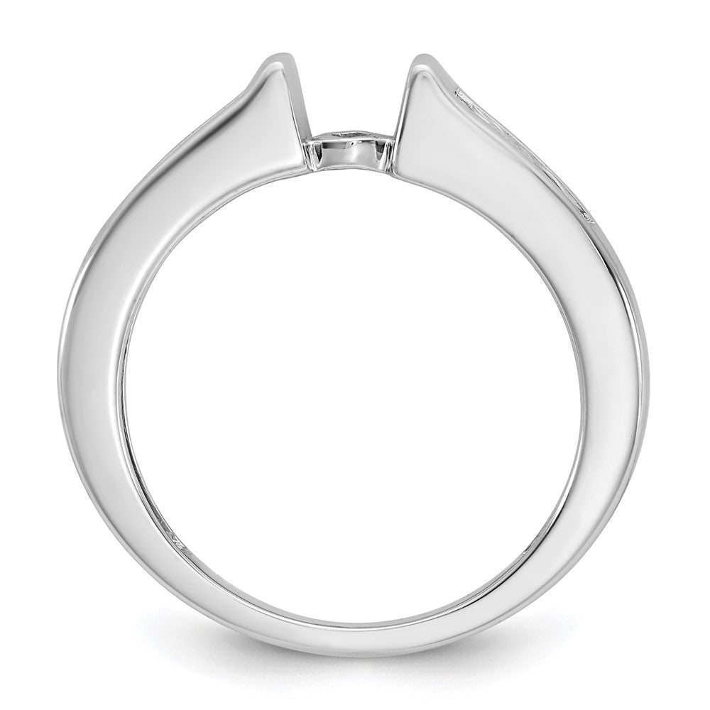 14K White Gold Peg Set 1/10 carat Channel-set Diamond Semi-mount Engagement Ring