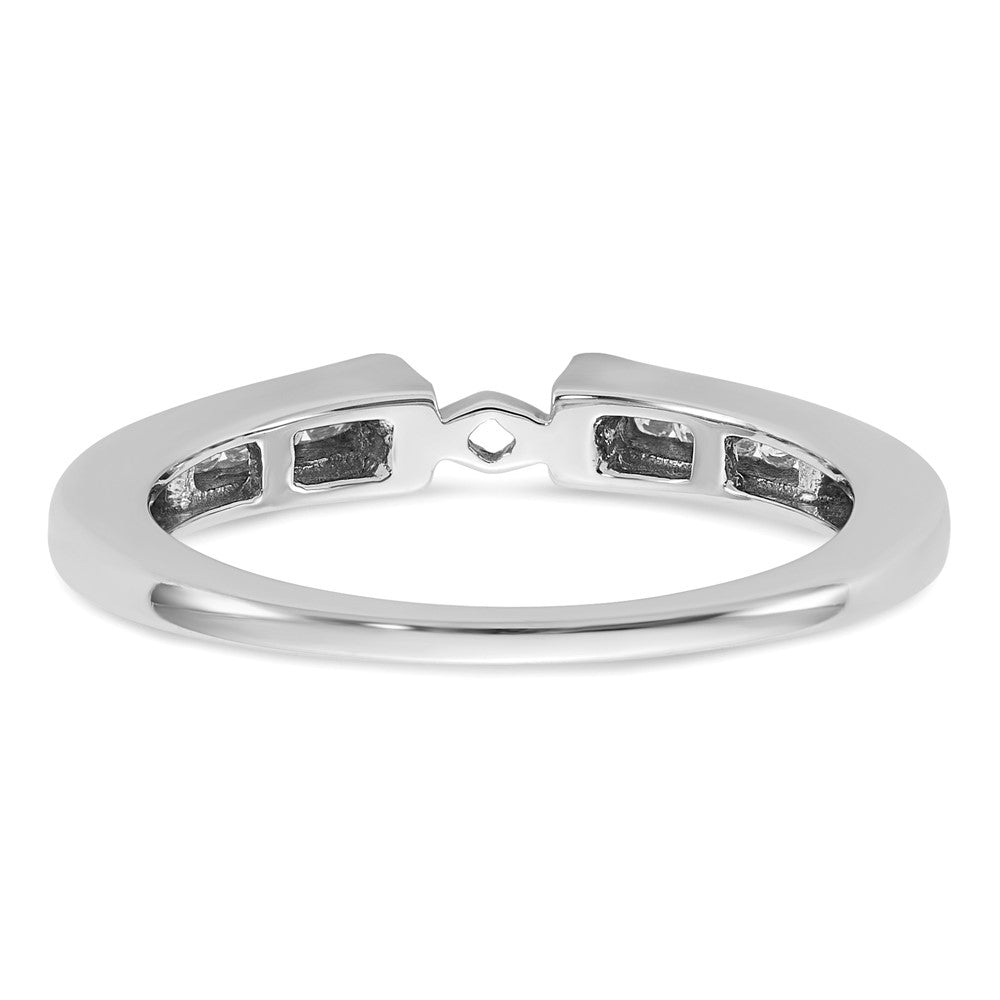 14K White Gold Peg Set 1/10 carat Channel-set Diamond Semi-mount Engagement Ring