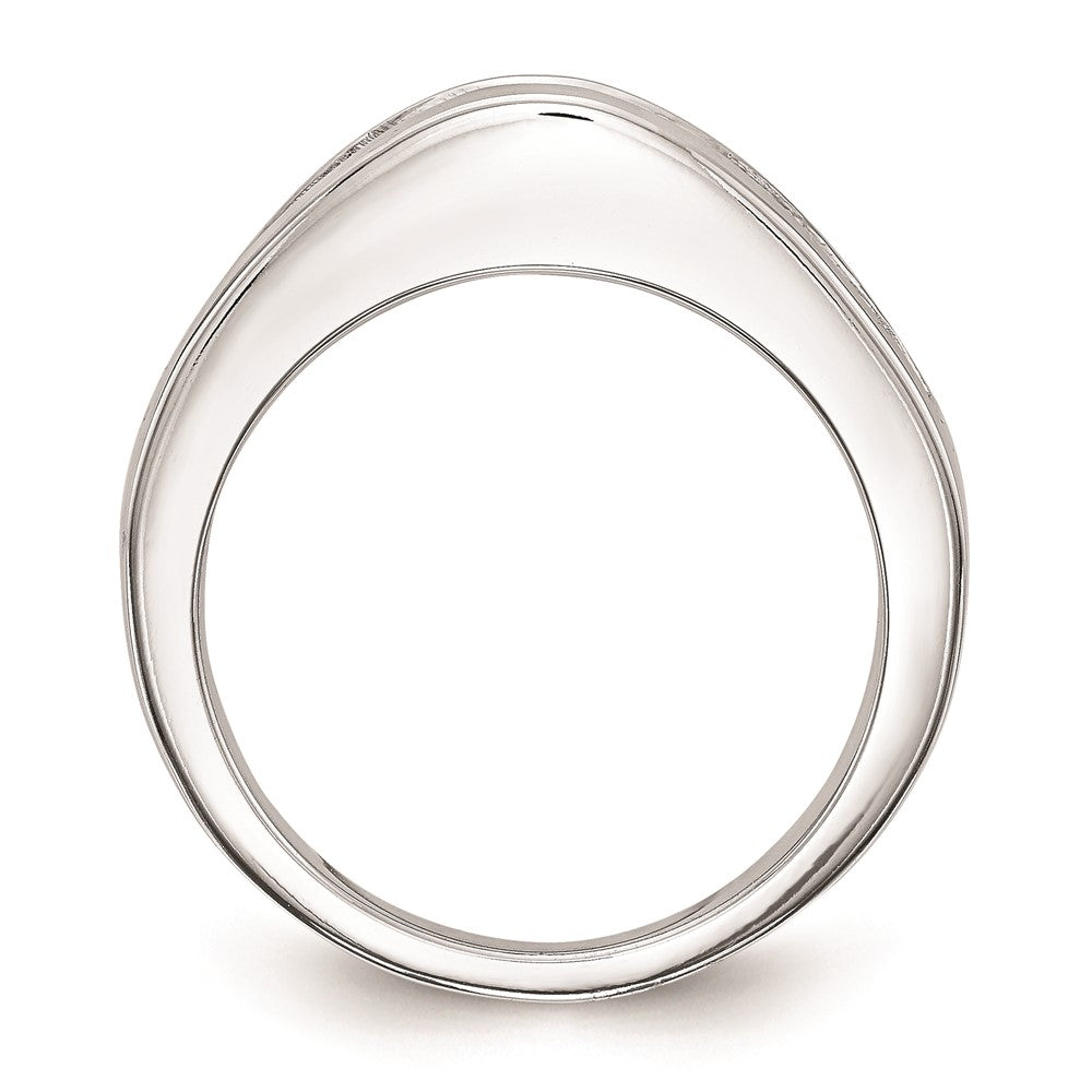 14k White Gold Princess Channel Wedding Band Mounting