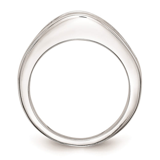 14k White Gold Princess Channel Wedding Band Mounting