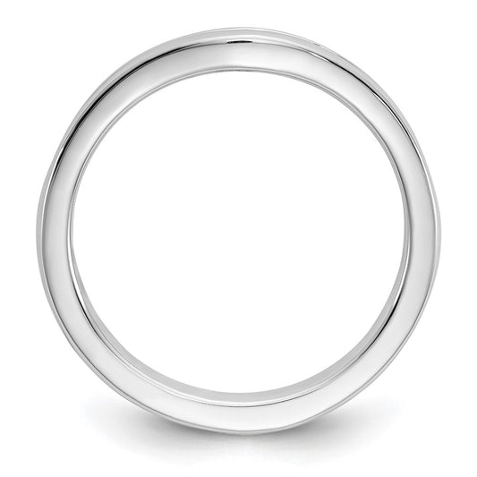 14k White Gold Channel-set 1/3 carat Diamond Contoured Complete Wedding Band