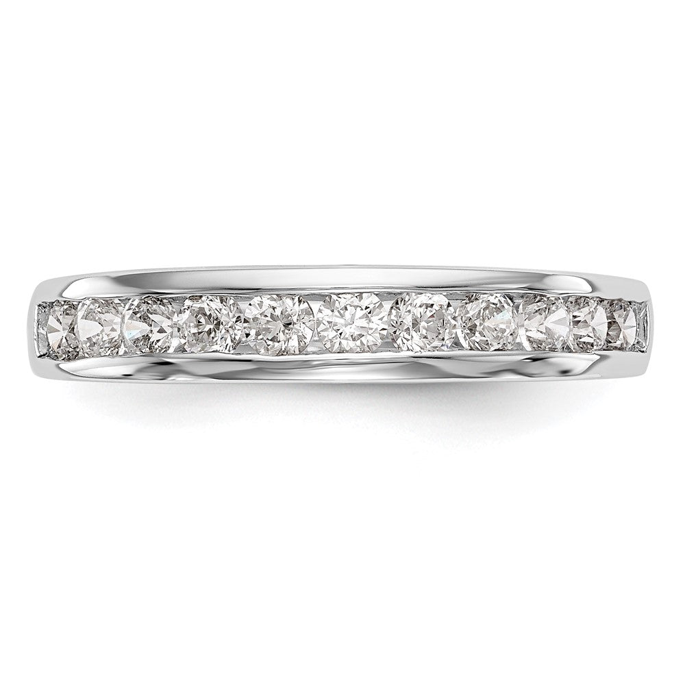 14k White Gold 3/4 carat Lab Grown Diamond VS/SI+ G+ Complete Wedding Band