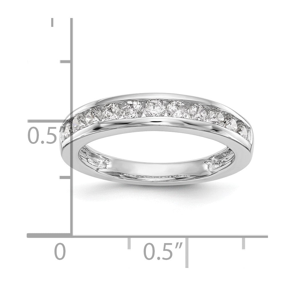 14k White Gold 3/4 carat Lab Grown Diamond VS/SI+ G+ Complete Wedding Band