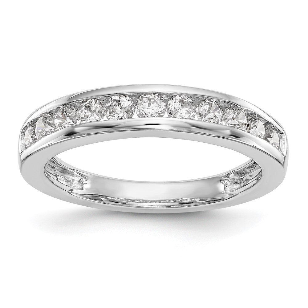 14k White Gold 3/4 carat Lab Grown Diamond VS/SI+ G+ Complete Wedding Band