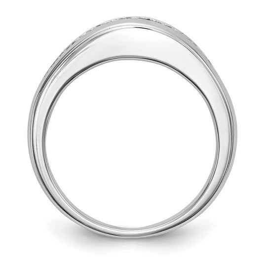 14k White Gold 3/4 carat Channel-set Princess Diamond Complete Wedding Band