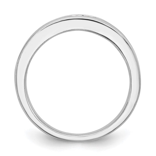 14k White Gold 3/4 carat Channel-set Princess Diamond Complete Wedding Band