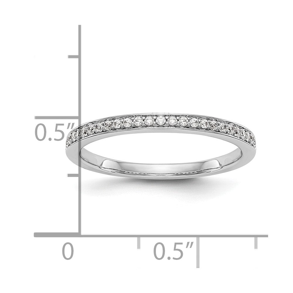 14k White Gold 1/8 carat Lab Grown Diamond VS/SI+ G+ Complete Wedding Band