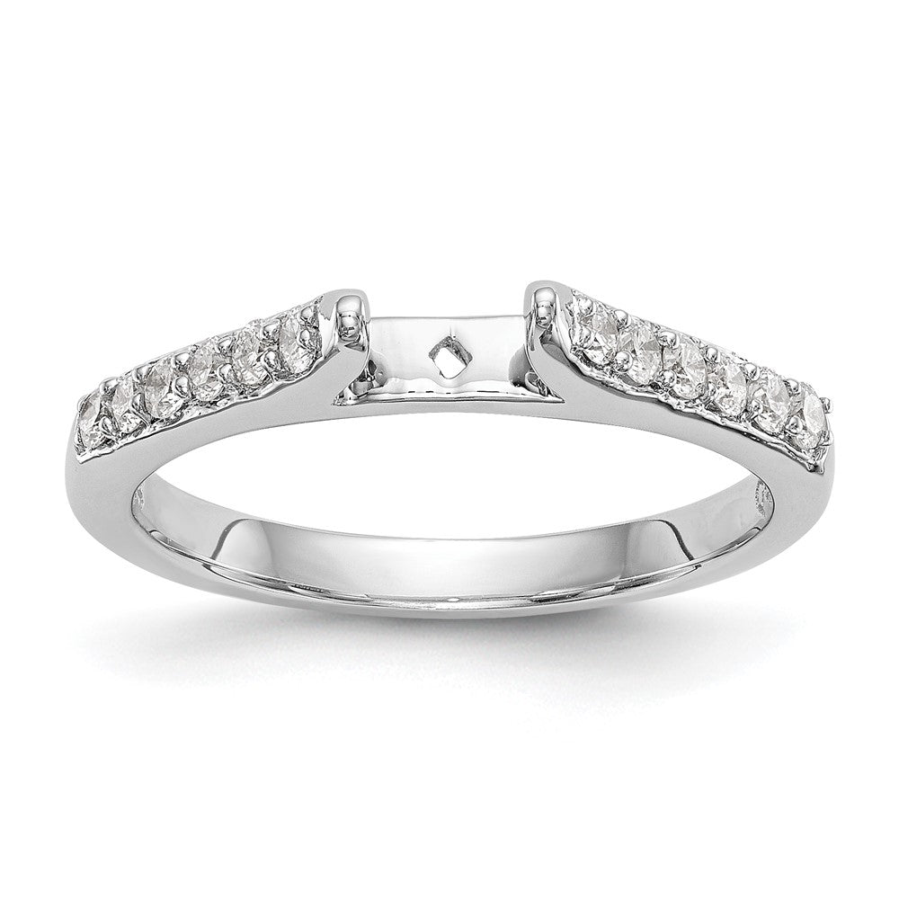 14k White Gold 1/4 carat Lab Grown Diamond VS/SI+ G+ Semi Mount Peg Set Engagement Ring