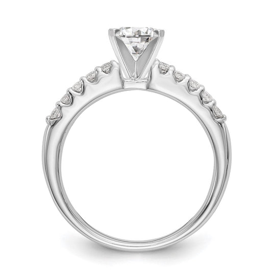 14k White Gold 1/4 carat Lab Grown Diamond VS/SI+ G+ Semi Mount Peg Set Engagement Ring
