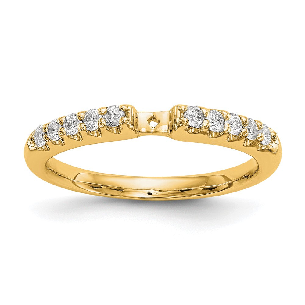 14k Two Tone 1/4 carat Lab Grown Diamond VS/SI+ G+ Semi Mount Peg Set Engagement Ring