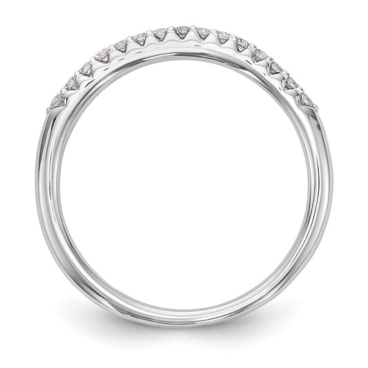 14k White Gold 1/6 carat Diamond Complete Wedding Band