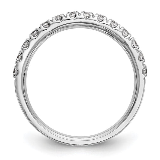 14k White Gold 3/8 carat Diamond Wedding Band