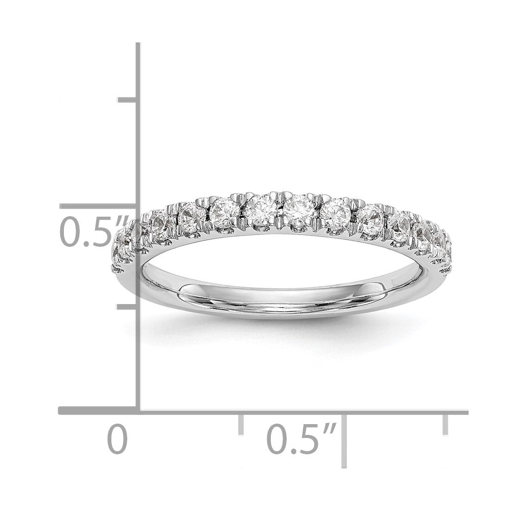 True Origin 14K White Gold 3/8 carat Lab Grown Diamond VS+ F+ Complete Wedding Band