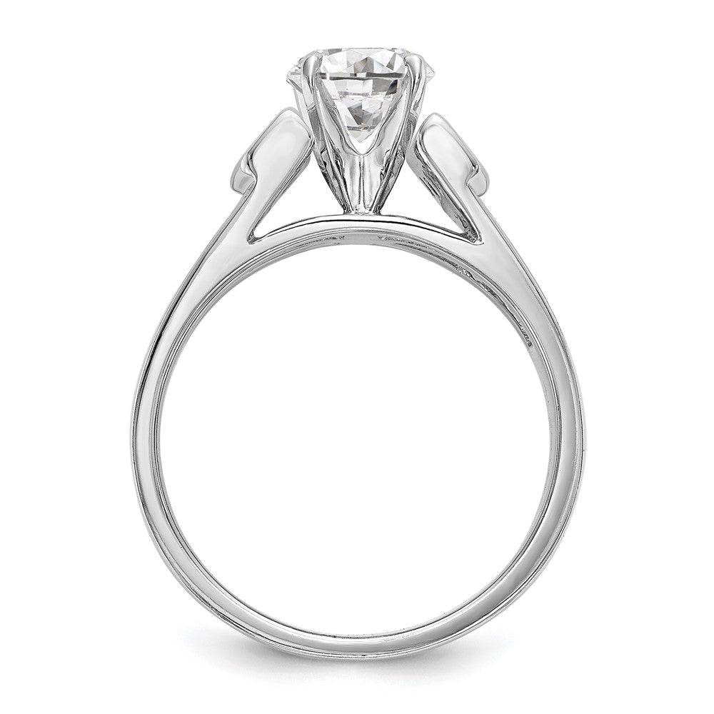 14K White Gold Peg Set 1/4 carat Channel-set Diamond Semi-mount Engagement Ring