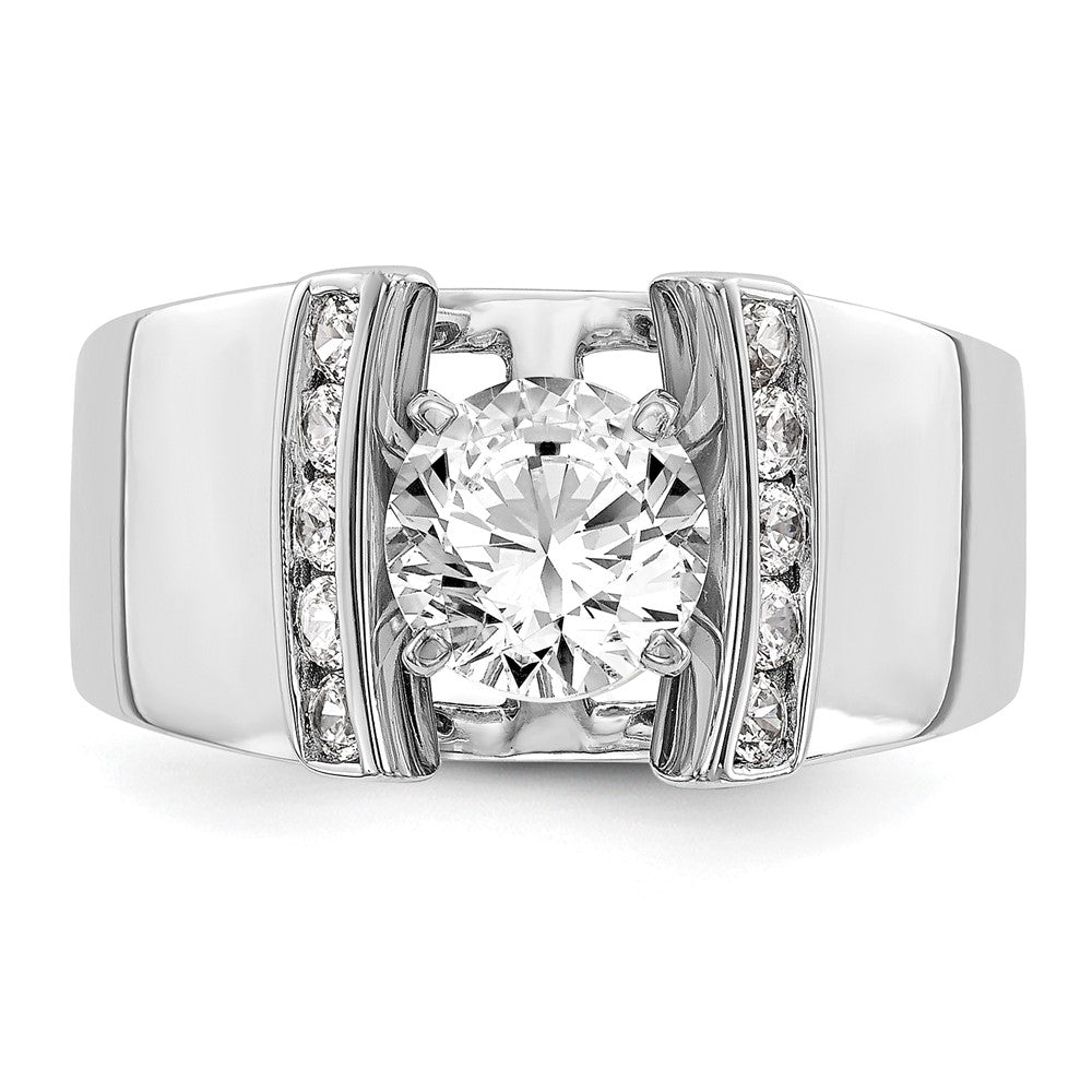 14k White Gold 1/4 carat Lab Grown Diamond VS/SI+ G+ Semi-Mount Peg Set Engagement Ring