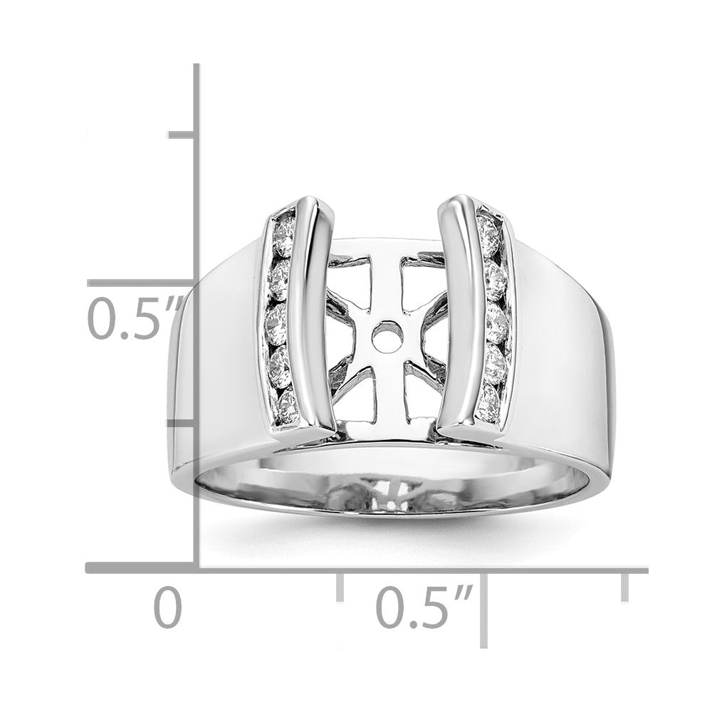 14k White Gold 1/4 carat Lab Grown Diamond VS/SI+ G+ Semi-Mount Peg Set Engagement Ring