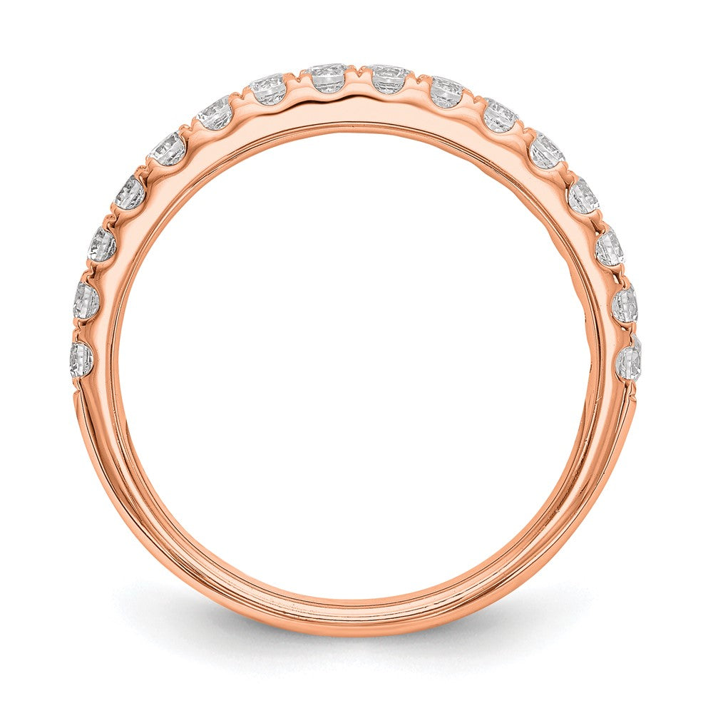 True Origin 14K Rose Gold 1/2 carat Lab Grown Diamond VS+ F+ Complete Wedding Band