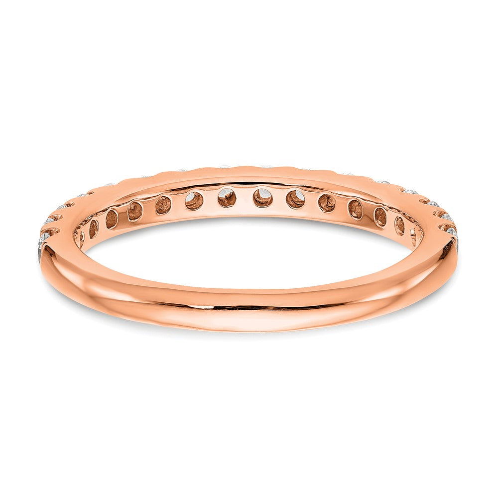 True Origin 14K Rose Gold 1/2 carat Lab Grown Diamond VS+ F+ Complete Wedding Band