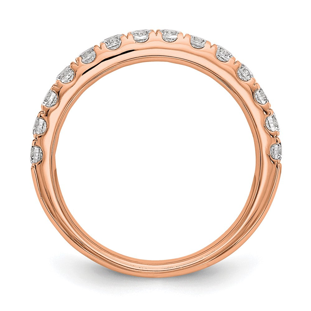 True Origin 14K Rose Gold 3/4 carat Lab Grown Diamond VS+ F+ Complete Wedding Band