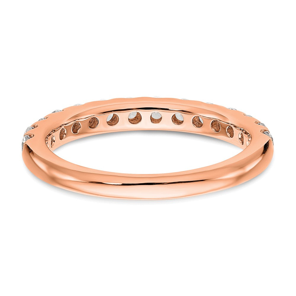 True Origin 14K Rose Gold 3/4 carat Lab Grown Diamond VS+ F+ Complete Wedding Band