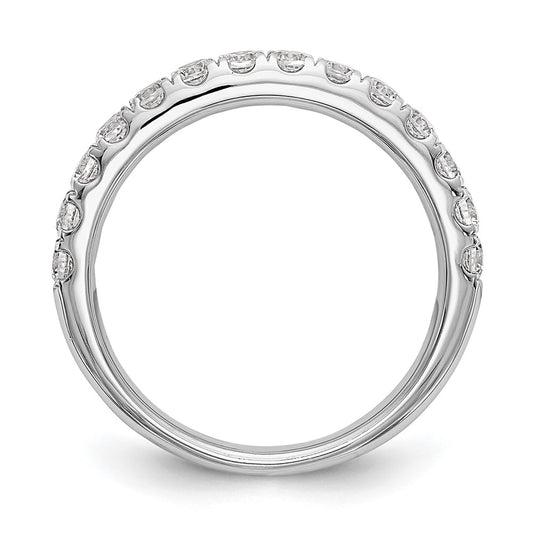 14k White Gold 3/4 carat Lab Grown Diamond VS/SI+ G+ Complete Wedding Band