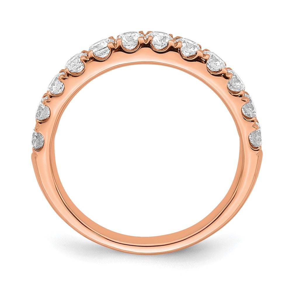 True Origin 14K Rose Gold 7/8 carat Lab Grown Diamond VS+ F+ Complete Wedding Band