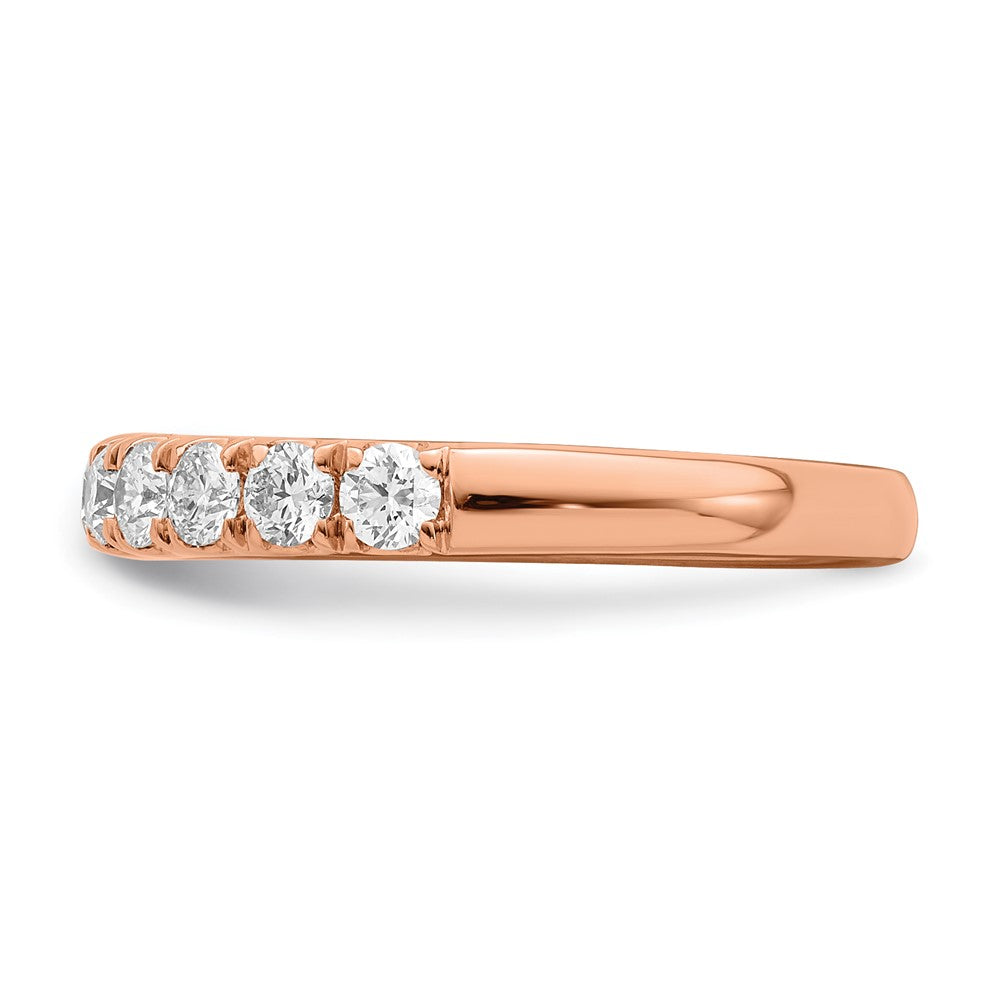 True Origin 14K Rose Gold 7/8 carat Lab Grown Diamond VS+ F+ Complete Wedding Band