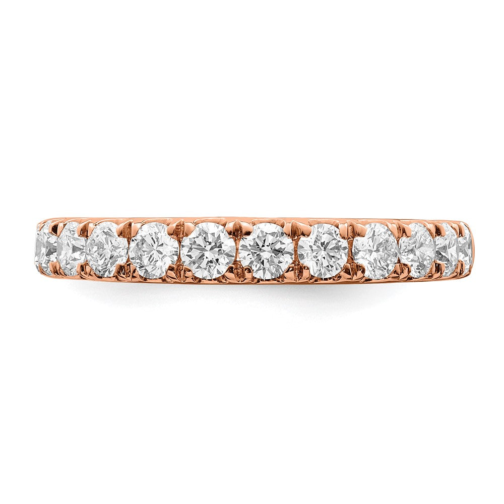 True Origin 14K Rose Gold 7/8 carat Lab Grown Diamond VS+ F+ Complete Wedding Band