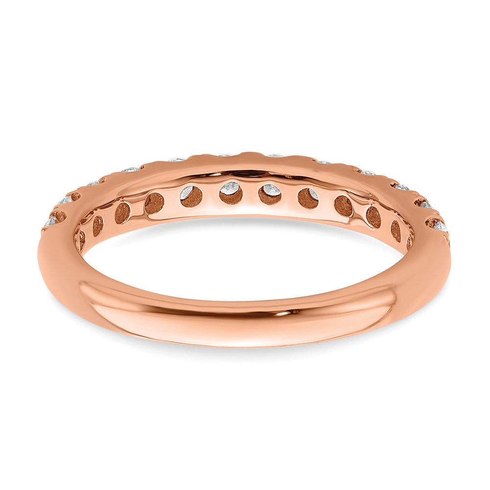 True Origin 14K Rose Gold 7/8 carat Lab Grown Diamond VS+ F+ Complete Wedding Band