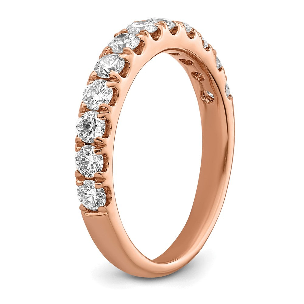 True Origin 14K Rose Gold 7/8 carat Lab Grown Diamond VS+ F+ Complete Wedding Band