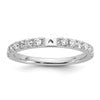 True Origin 14K White Gold 1/2 carat Lab Grown Diamond VS D E F Semi Mount Peg Set Ring