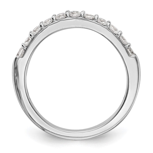 14k White Gold 1/2 carat Diamond Complete Wedding Band