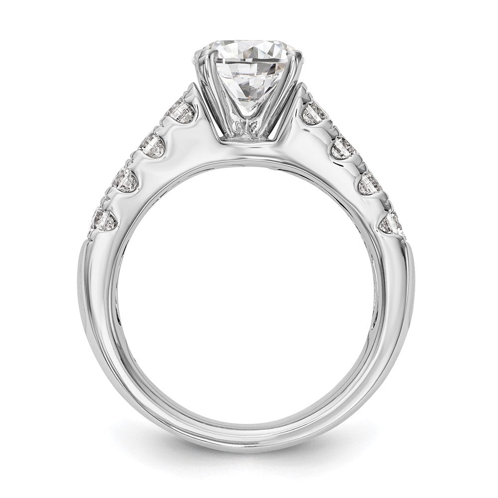 14k White Gold 1 3/8 carat Lab Grown Diamond VS/SI+ G+ Semi-Mount Peg Set Engagement Ring