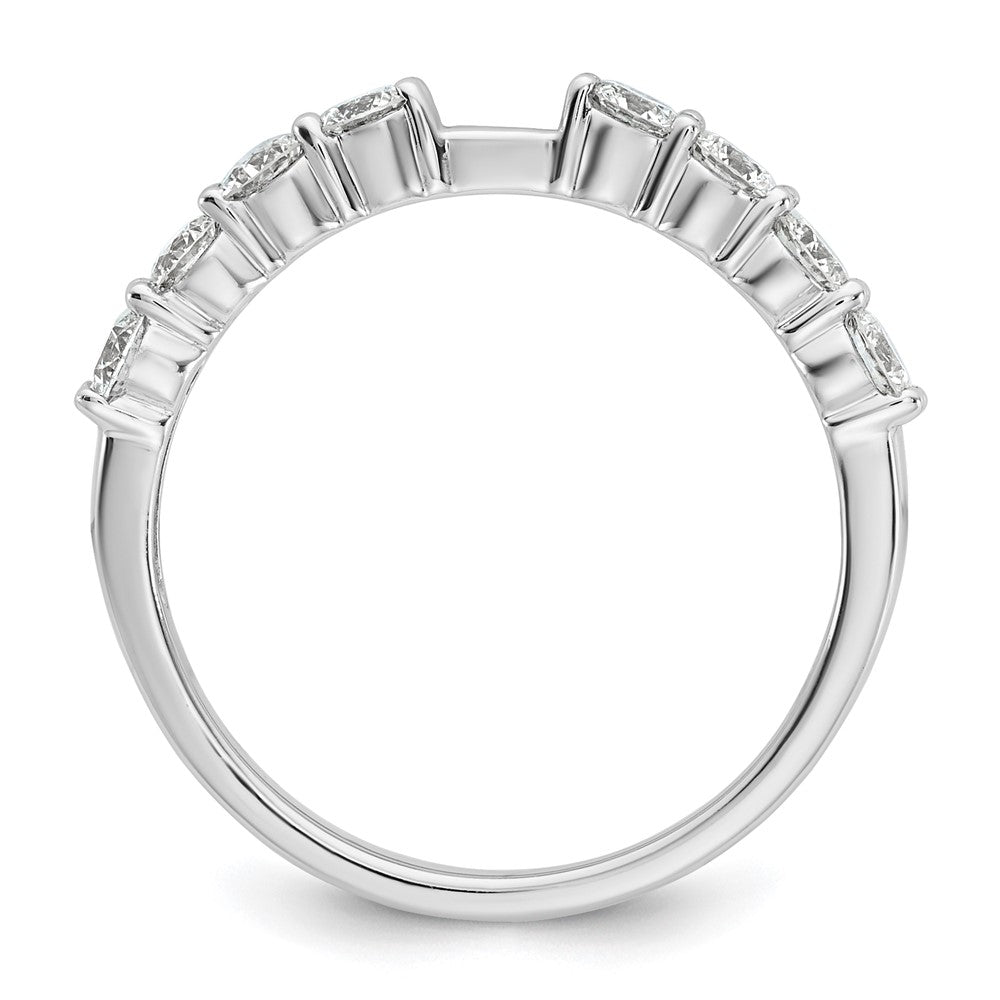 14K White Gold Peg Set 3/4 carat Diamond Semi-mount Engagement Ring