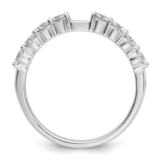 14K White Gold Peg Set 3/4 carat Diamond Semi-mount Engagement Ring