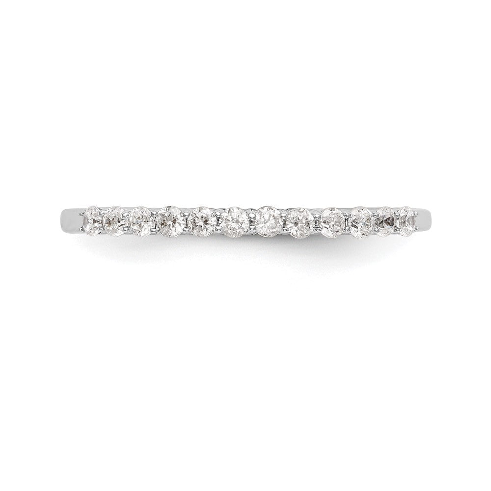 14k White Gold 1/4 carat Diamond Complete Wedding Band