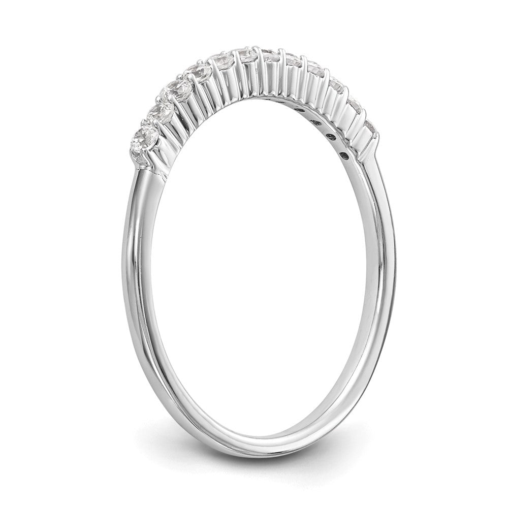 14k White Gold 1/4 carat Diamond Complete Wedding Band