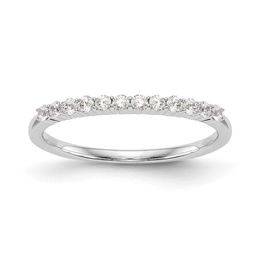 14k White Gold 1/4 carat Diamond Complete Wedding Band