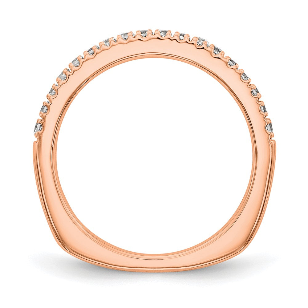 True Origin 14K Rose Gold 3/8 carat Lab Grown Diamond VS+ F+ Complete Wedding Band