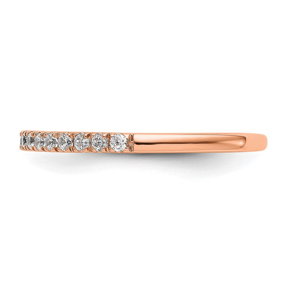 True Origin 14K Rose Gold 3/8 carat Lab Grown Diamond VS+ F+ Complete Wedding Band