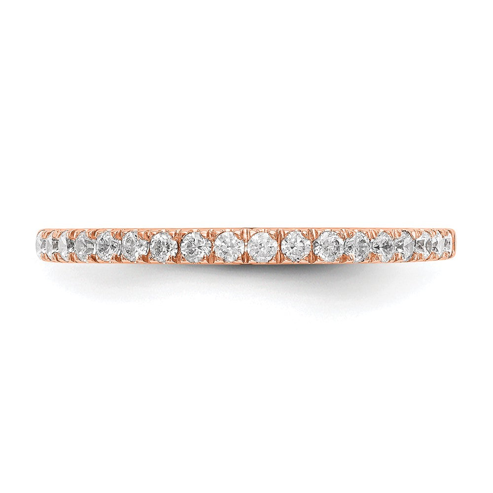 True Origin 14K Rose Gold 3/8 carat Lab Grown Diamond VS+ F+ Complete Wedding Band