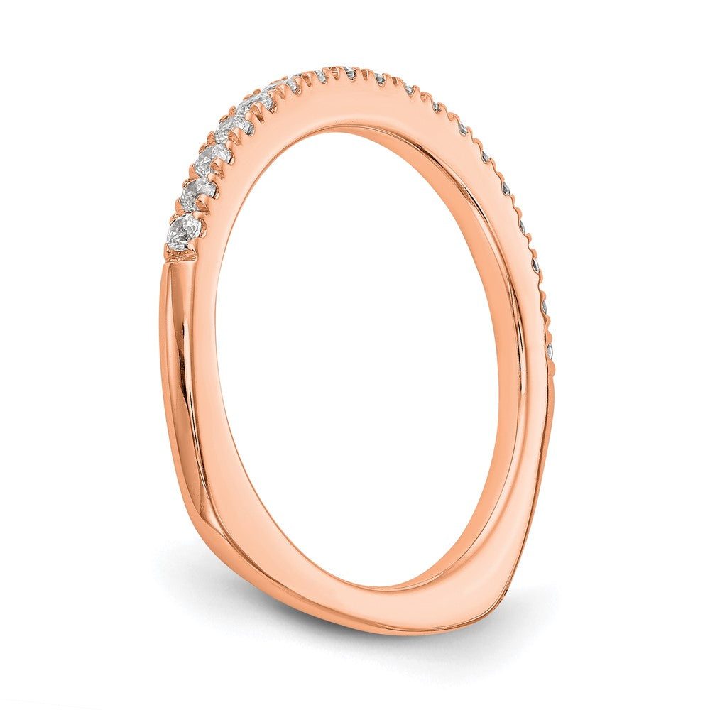 True Origin 14K Rose Gold 3/8 carat Lab Grown Diamond VS+ F+ Complete Wedding Band