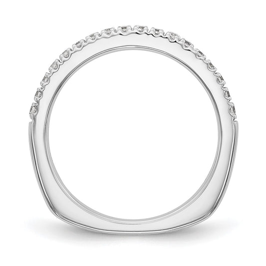 True Origin 14K White Gold 3/8 carat Lab Grown Diamond VS+ F+ Complete Wedding Band