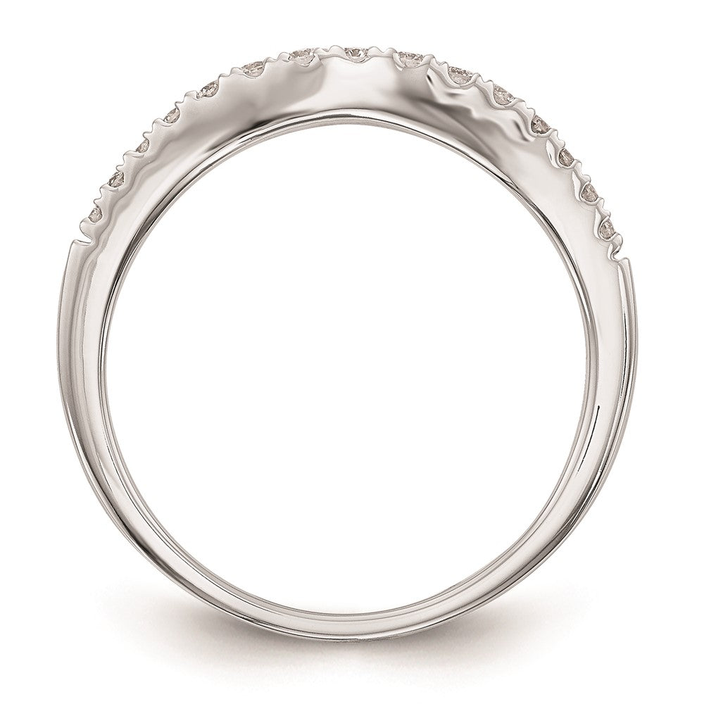 14K White Gold Contoured Wedding Band Mounting