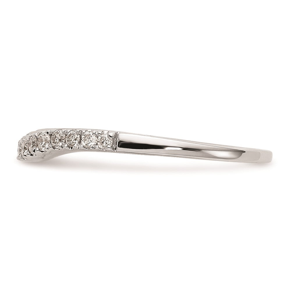 14K White Gold Contoured Wedding Band Mounting
